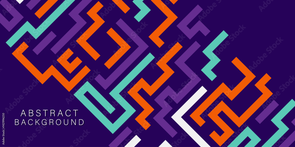 Abstract colorful maze background Abstract colorful maze background