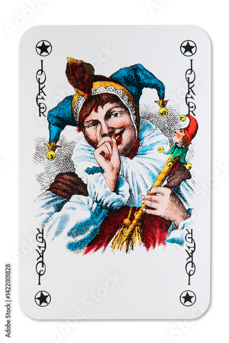 Playing card Joker three of three from a French card game