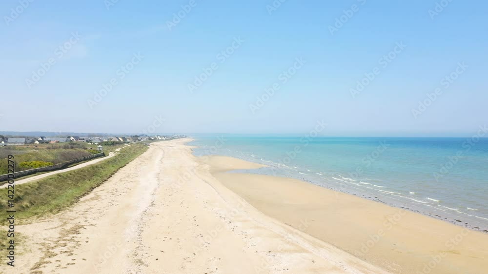 Utah Beach and its past in Europe, France, Normandy, near Carentan, in spring, on a sunny day. Utah Beach and its past in Europe, France, Normandy, near Carentan, in spring, on a sunny day.
