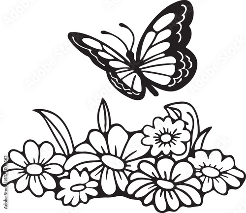 Vector illustration of a Butterfly for use in an E-Book created using generative AI