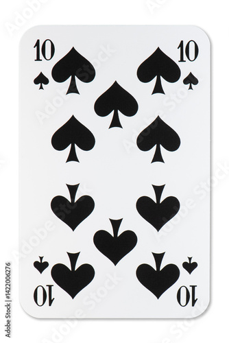 Playing Card Ten of Spades French Deck