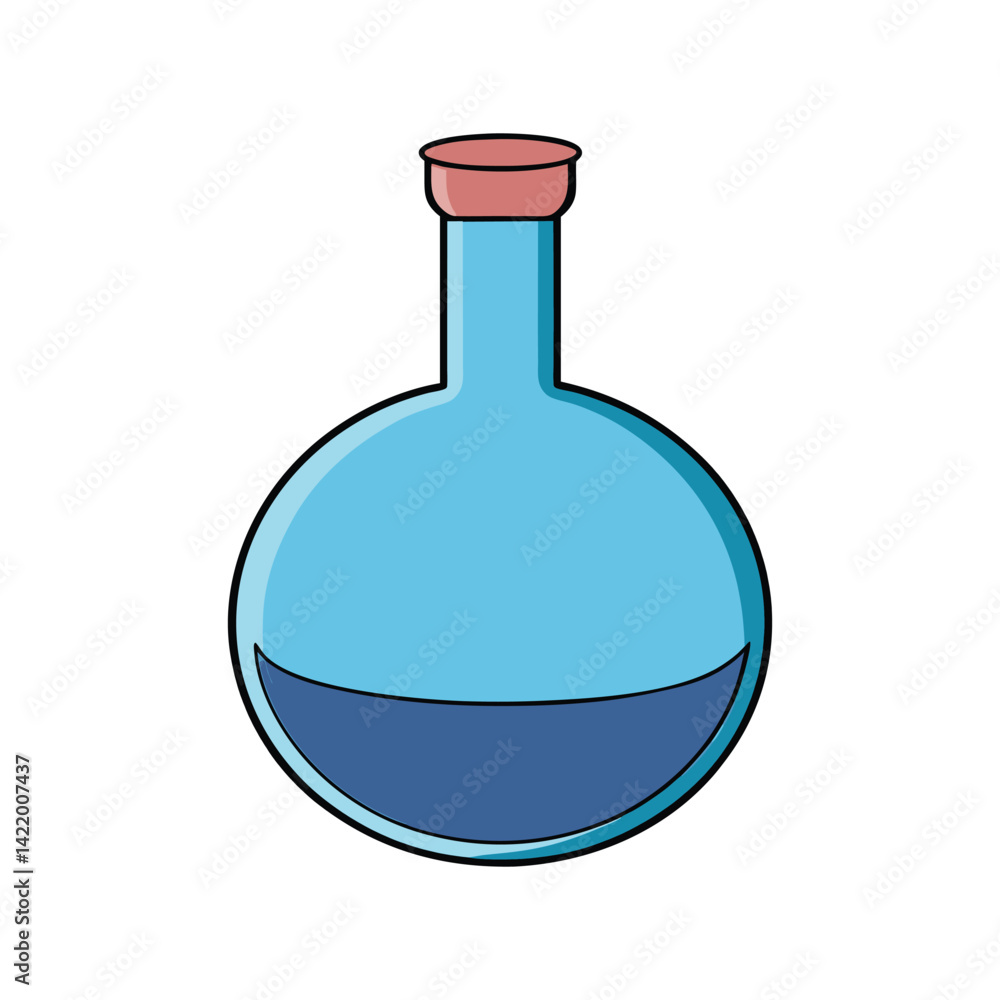 Round Bottom Flask Vector Illustration. Laboratory glassware, chemistry tools, scientific equipment, and chemical experiment vector art.
Round Bottom Flask Vector Illustration. Laboratory glassware, chemistry tools, scientific equipment, and chemical experiment vector art.
