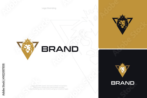 Supreme King Lion Animal Logo	