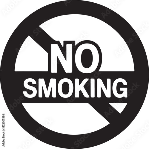No Smoking prohibition icons, smoking addiction silhouette vector illustration
