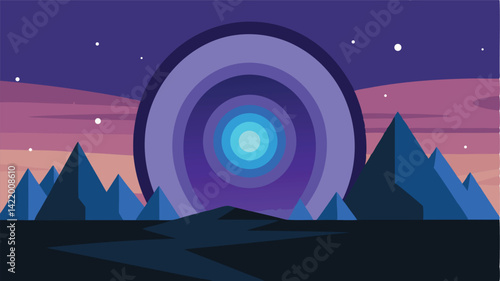 golden hour cliffside landscape background