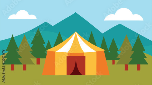 hot air balloons over valley landscape background