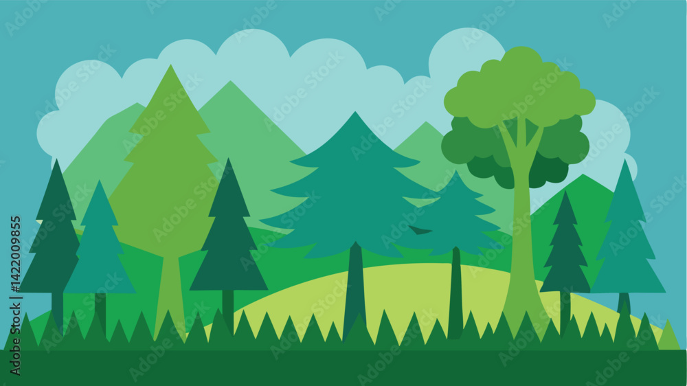 Obraz premium giant owls in moonlit forest landscape design