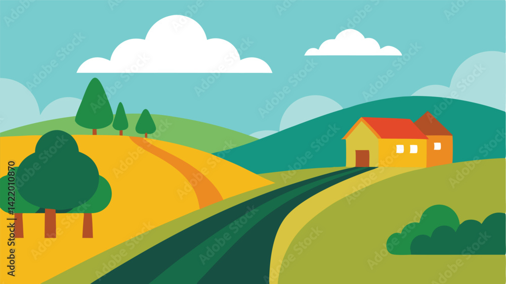 Fototapeta premium sunshine over mountain landscape background