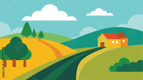 sunshine over mountain landscape background