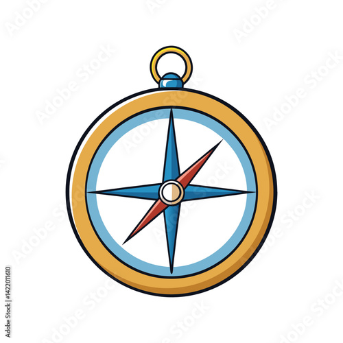 Compass Vector Illustration. Precise navigation tools, directional design, and modern compass vector art