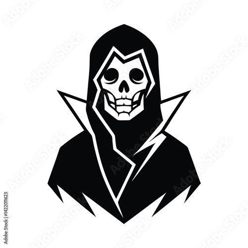 grim reaper sculpted from broken bones