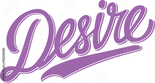 Purple Desire Hand Lettering.