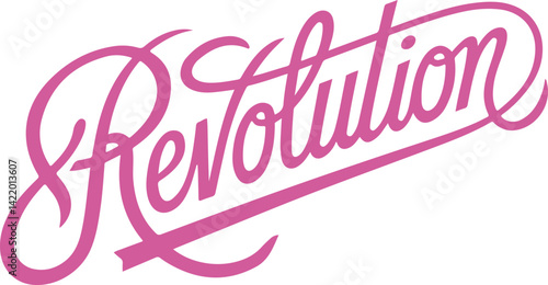 Pink Revolution Typography.