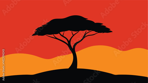 windy autumn leaves landscape background illustration