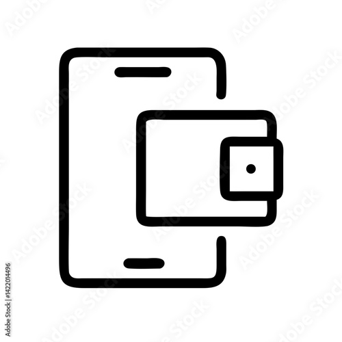 digital wallet payment vector flat icon for financial apps and websites
