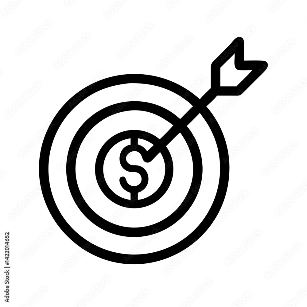financial goal target vector flat icon for apps and websites
financial goal target vector flat icon for apps and websites