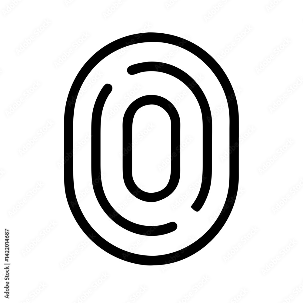Fototapeta premium fingerprint biometric security vector flat icon for apps and websites 