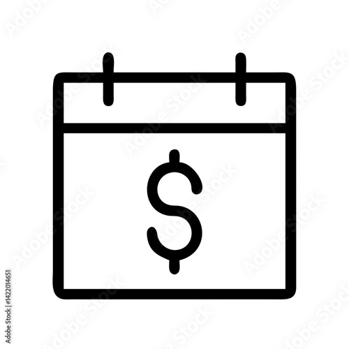 financial calendar planning vector flat icon for apps and websites
