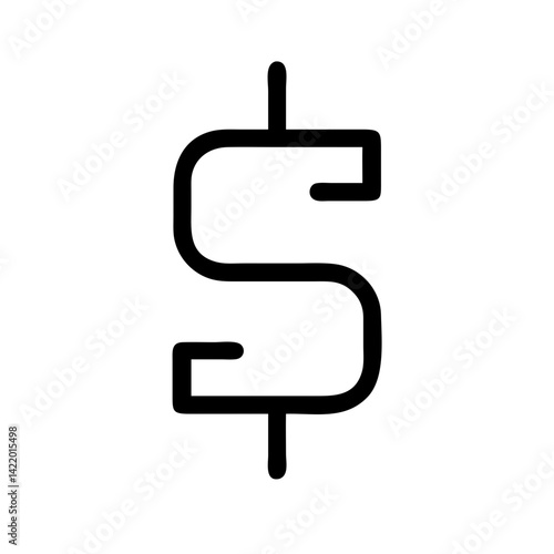 usd currency symbol vector flat icon for financial apps and websites
