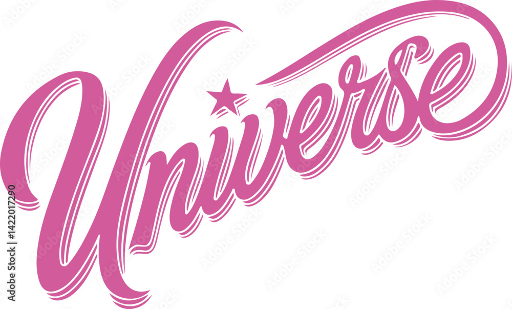 Universe Handwritten Typography. Universe Handwritten Typography.