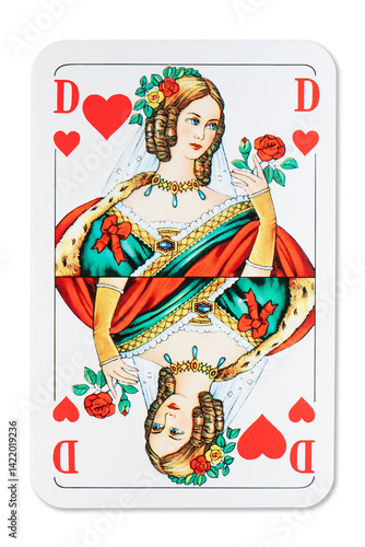 Playing Card Queen of Hearts French Deck