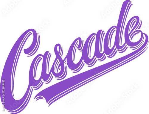 Purple Cascade Wordmark.