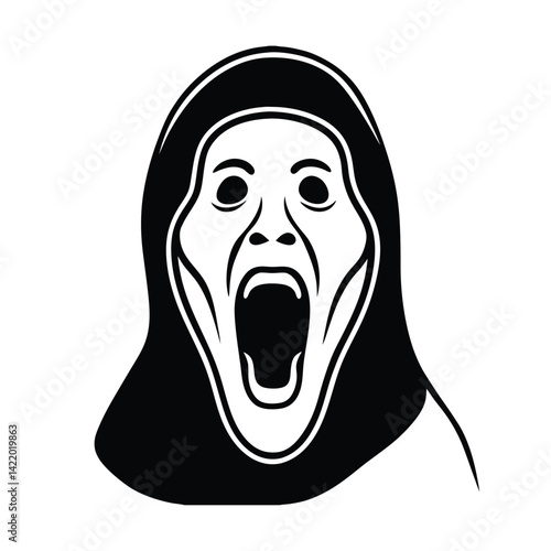 silent scream beneath a mask