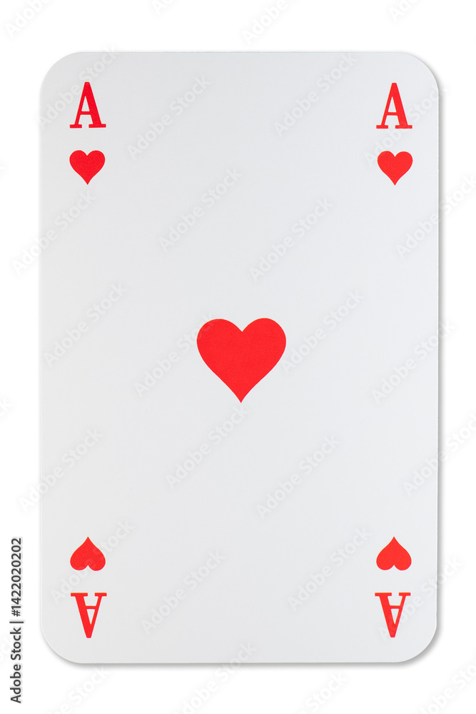 Obraz premium Playing Card Ace of Hearts French Deck