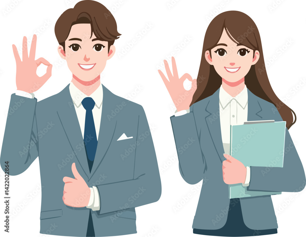 vector entrepreneur finger gesture ok vector entrepreneur finger gesture ok