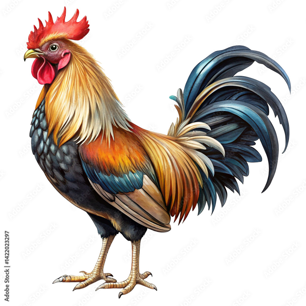Fototapeta premium rooster isolated on white