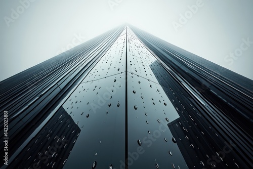 Modern skyscrapers urban architecture