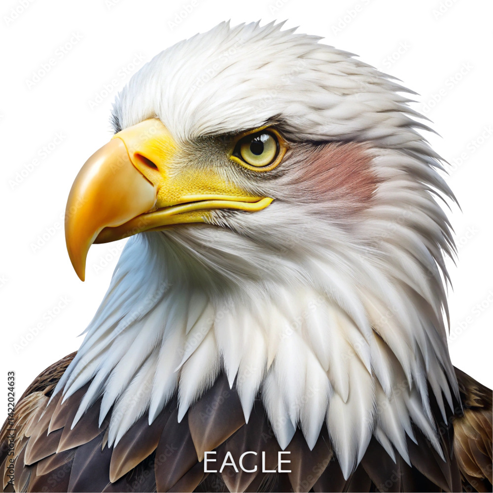 Obraz premium bald eagle isolated on white background