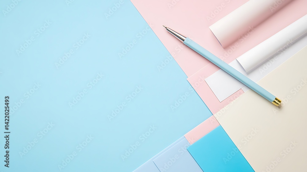 Fototapeta premium Business Stationery Arranged Neatly for a Productive Start