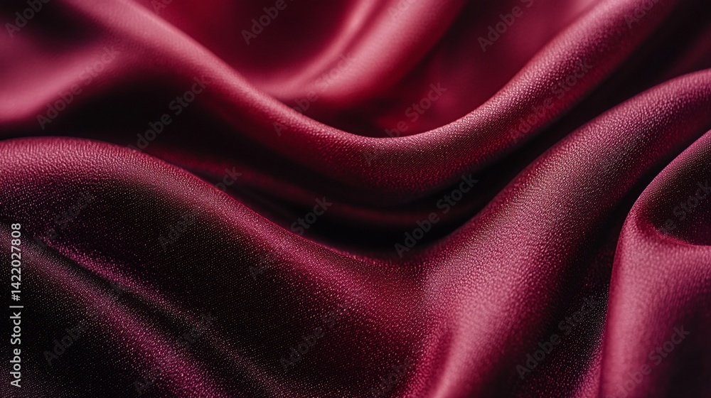 Fototapeta premium Luxurious crimson silk folds