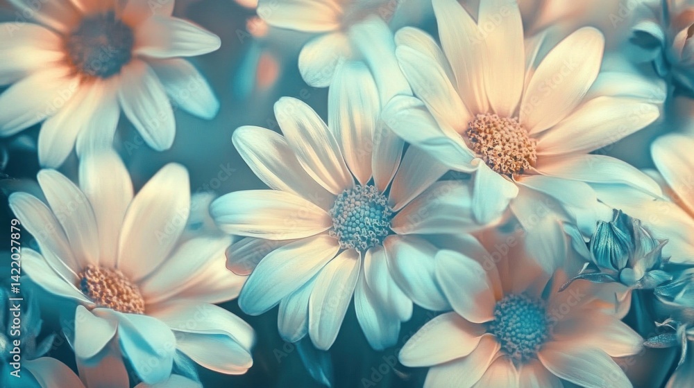 Fototapeta premium Delicate pastel flowers, close-up, soft focus.