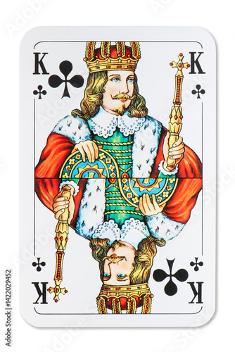 Playing card King of Clubs French deck