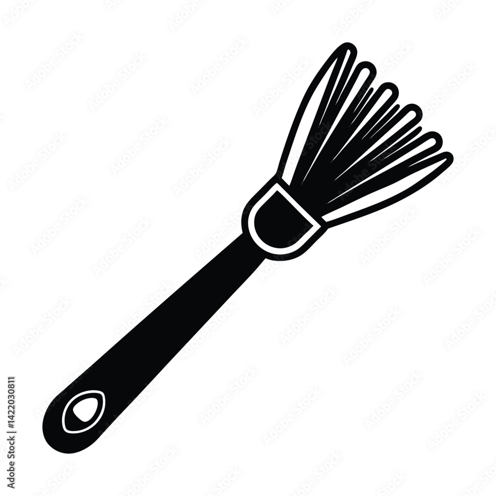 Obraz premium Basting brush on white background