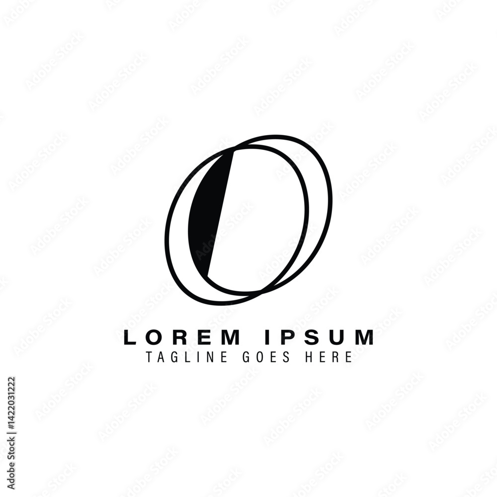 letter O thin line Logo. Alphabet O invitation card Icon letter O thin line Logo. Alphabet O invitation card Icon