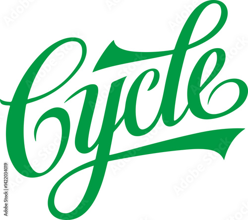 Green Cycle Typography.