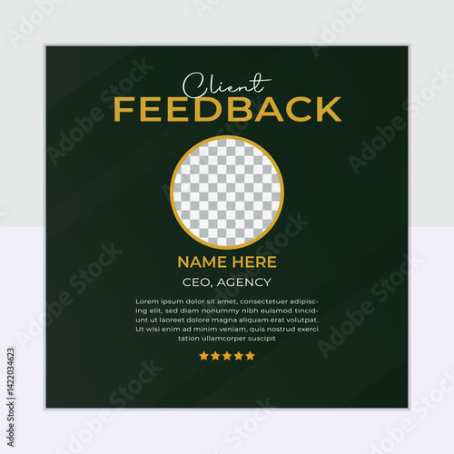 Modern Testimonial Social Media Post Template