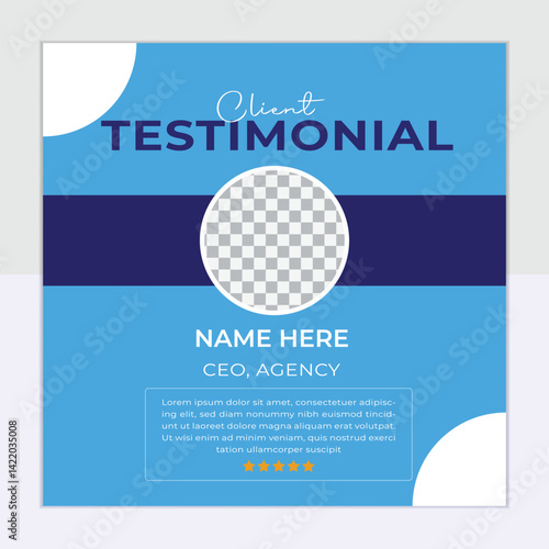 Modern Testimonial Social Media Post Template