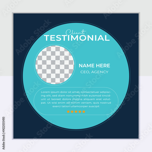 Modern Testimonial Social Media Post Template