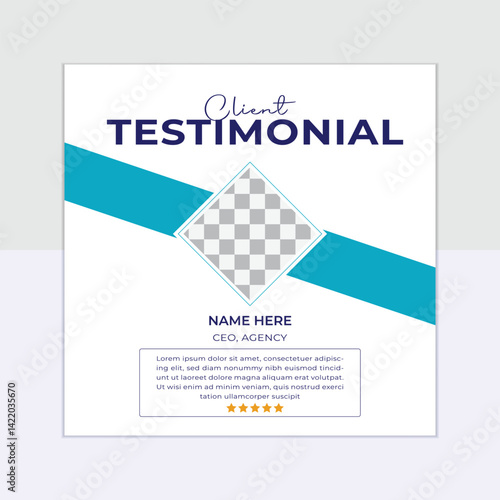 Modern Testimonial Social Media Post Template