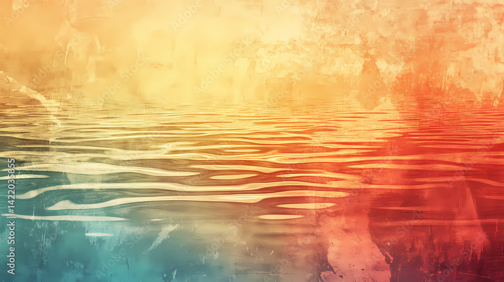 Hazy grunge with water ripples. Faded Ripples. Illustration