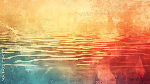 Obraz na płótnie Hazy grunge with water ripples. Faded Ripples. Illustration w salonie