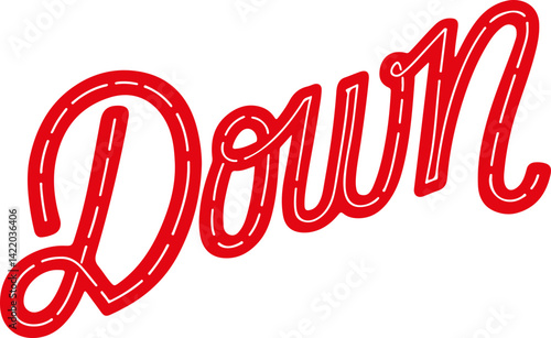 Red Down Script.