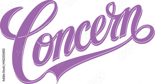 Purple Concern Calligraphy.