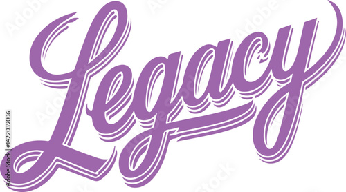 Purple Legacy Typography.