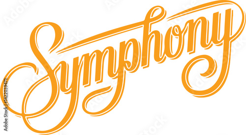 Orange Symphony Handwritten Typography.