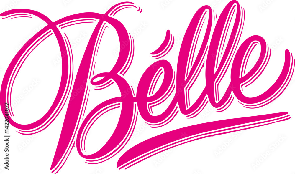 Obraz premium Pink Belle Script.